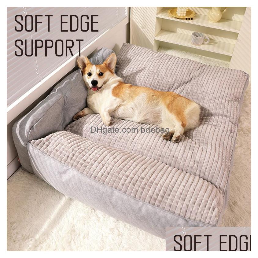 Dog Houses Kennels Accessories Hoopet Dogs Sofa Bed Pet Kennel Mats Cats Winter Warm Sleeping or For Small Middle Big Nest Drop Dhxsz