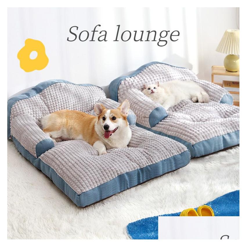 Dog Houses Kennels Accessories Hoopet Dogs Cats Bed Soft Warm Pet Sofa For Small Medium Large Nonslip Kitten Puppy Sleeping Dh29C