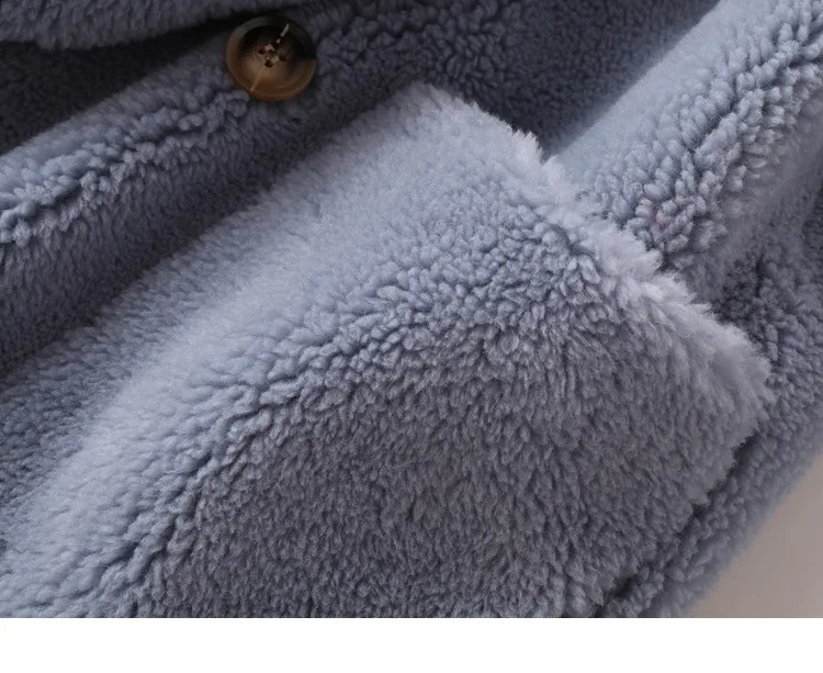 Real Fur Coat High Quality Australian Womens Natural Wool Coats Thick Warm Elegant Loose Large Size Long Outwear For Women 241021