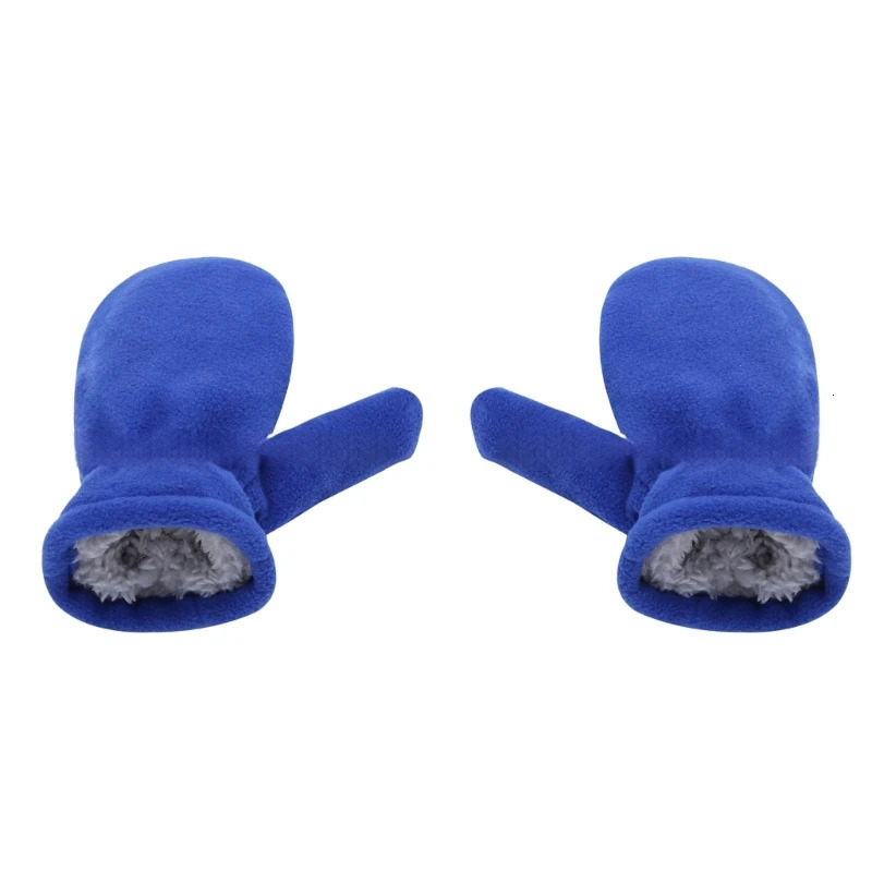 2-4Y Childrens Bicycle Gloves Plush Gloves Winter Childrens Gloves Wool Gloves G99C 241022bj