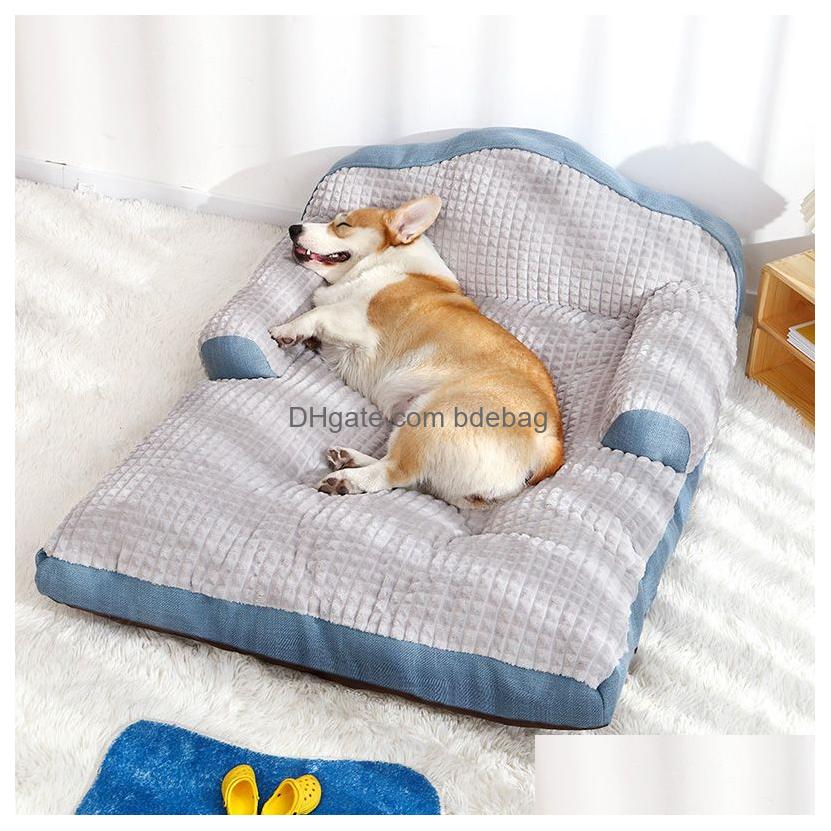 Dog Houses Kennels Accessories Hoopet Dogs Cats Bed Soft Warm Pet Sofa For Small Medium Large Nonslip Kitten Puppy Sleeping Dh29C