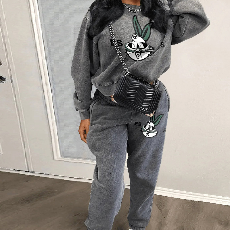 Designer Women Fall Tracksuits Letter Print Two Piece Sets Winter Elegant Outfits Crop Tops 2 Piece Sets Joggers Sweatsuits