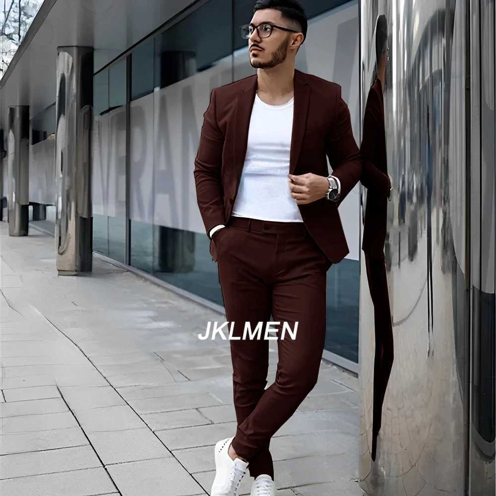 Gray Mens Suit 2 Piece Suit Summer Casual Jacket Pants Formal Wedding Tuxedo Groom Clothes Custom Color Blazer XS-5XL X250704