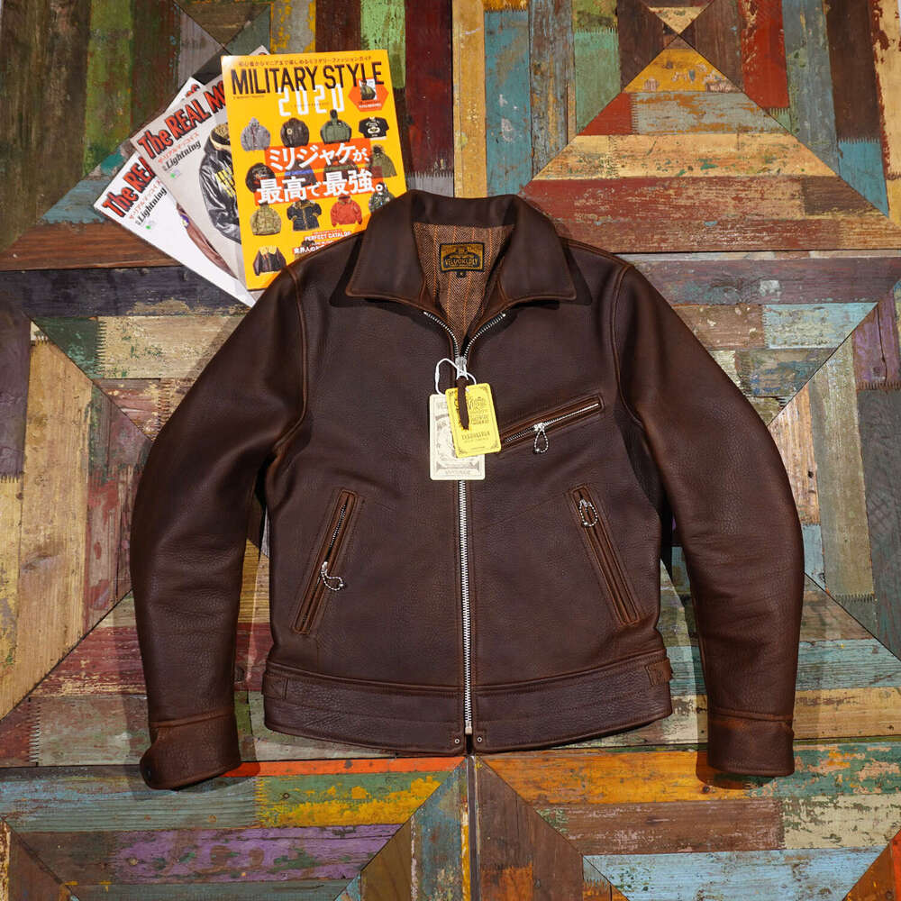 Tailor Brando 2.0Mm Full Grain Mulholland Road Heavy Batik Cowhide Men's Genuine Leather Motorcycle Jacket