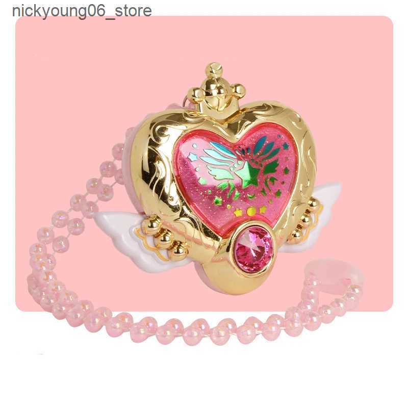 Plush Light - Up toys New Flower Fairy Magic Necklace Dream Watch Set Girl Princess Magic Colorful Light Music Necklace Magic Luminous Toy Gift L24091