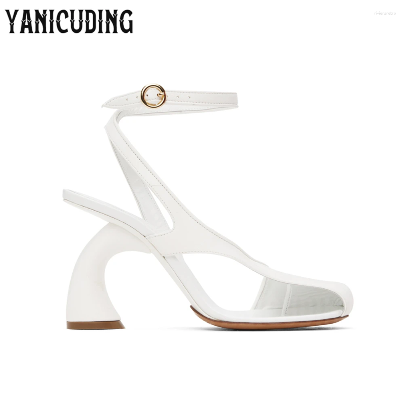 Sandals Strange Heel Ankle Strap Split Toe Summer High Heels Fashion Multicolor Customizable Comfortable Tabi For Women