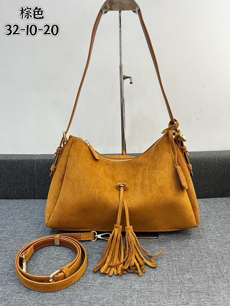 Fashion suede Handbags Reticules for Women Ladies Shoulder Bag Real Leather