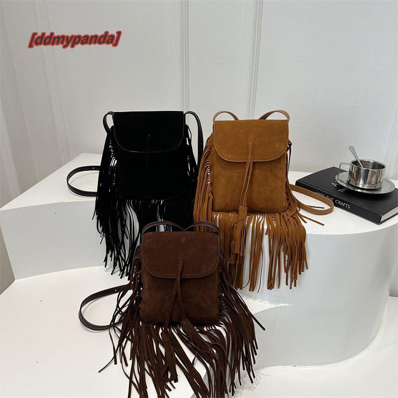 Bohemian chic Su women's 2024 autumn and winter new fashion shoulder crossbody frosted small bag #15 ddmypanda ddmypanda