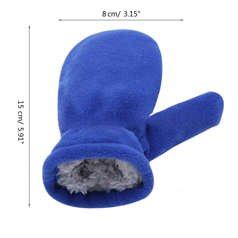 2-4Y Childrens Bicycle Gloves Plush Gloves Winter Childrens Gloves Wool Gloves G99C 241022bj