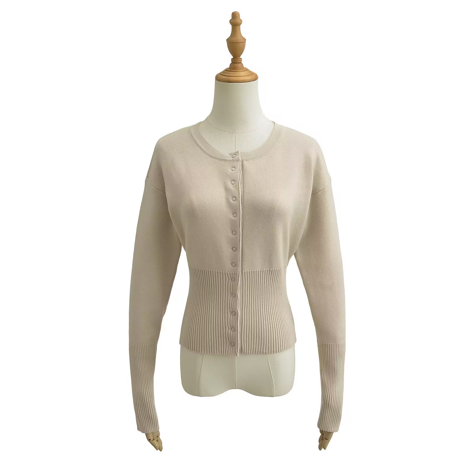 Women's Blouses Women Cardigan Sweaters Long Sleeve Open Front Button Down Crop Cardigans Slim Fitted Casual Knit Outwear