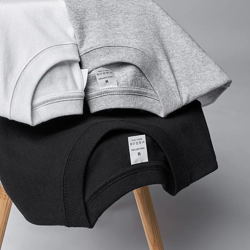 100% pure cotton long sleeved mens T-shirt MRMT 2024 round neck solid color mens T-shirt 241021bj