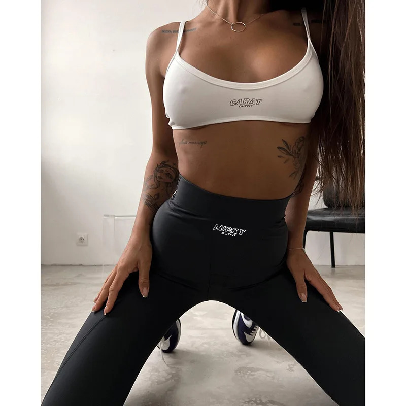 LuckySportswear Leggings for Women High Waist Pants Sports Fitness Clothes Push Up Tights Gym 241022