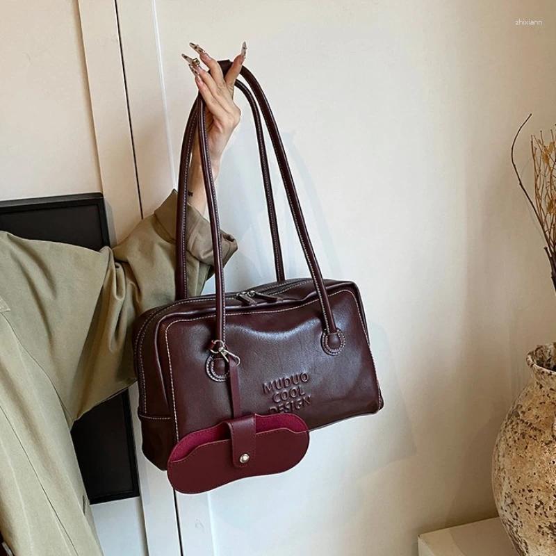Totes Solid PU Zipper Crossbody Bag For Women 2024 High Quality Simple Small Square Casual Hand-held Armpit Shoulder 55a4