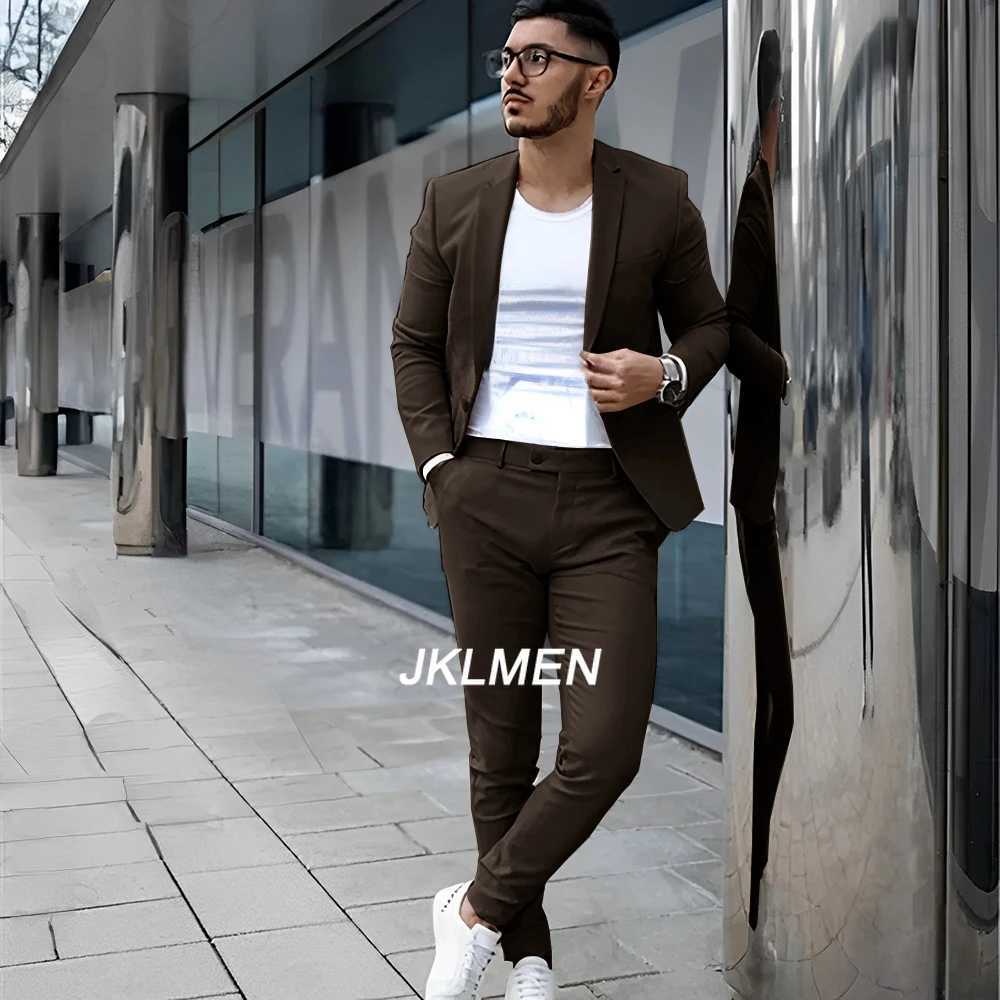 Gray Mens Suit 2 Piece Suit Summer Casual Jacket Pants Formal Wedding Tuxedo Groom Clothes Custom Color Blazer XS-5XL X250704