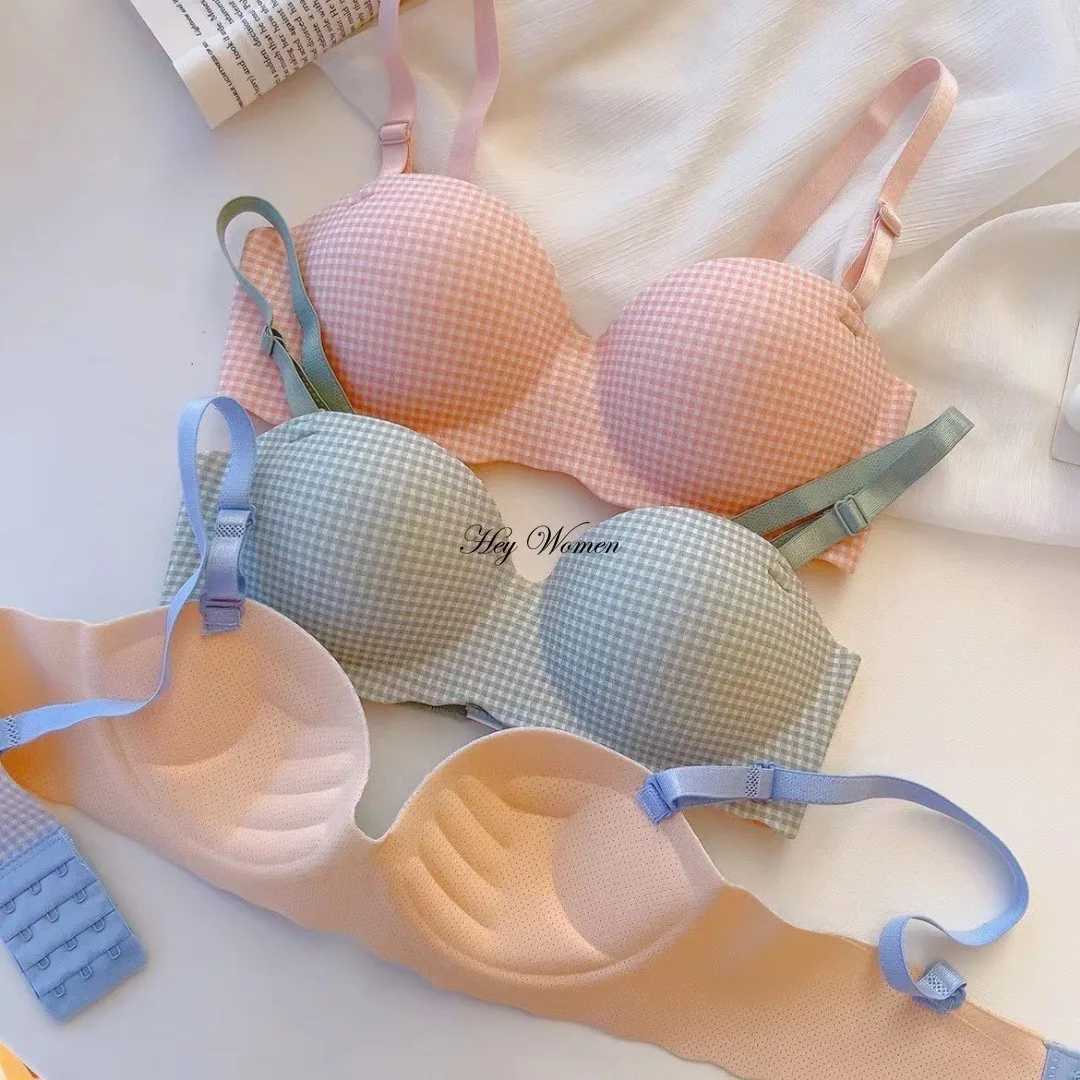 Seamless Bras for Women Ice Silk Simple Small Breasts Gather Thick Push Up Bralette No Steel Rings Lingerie Comfort UnderwearX2410