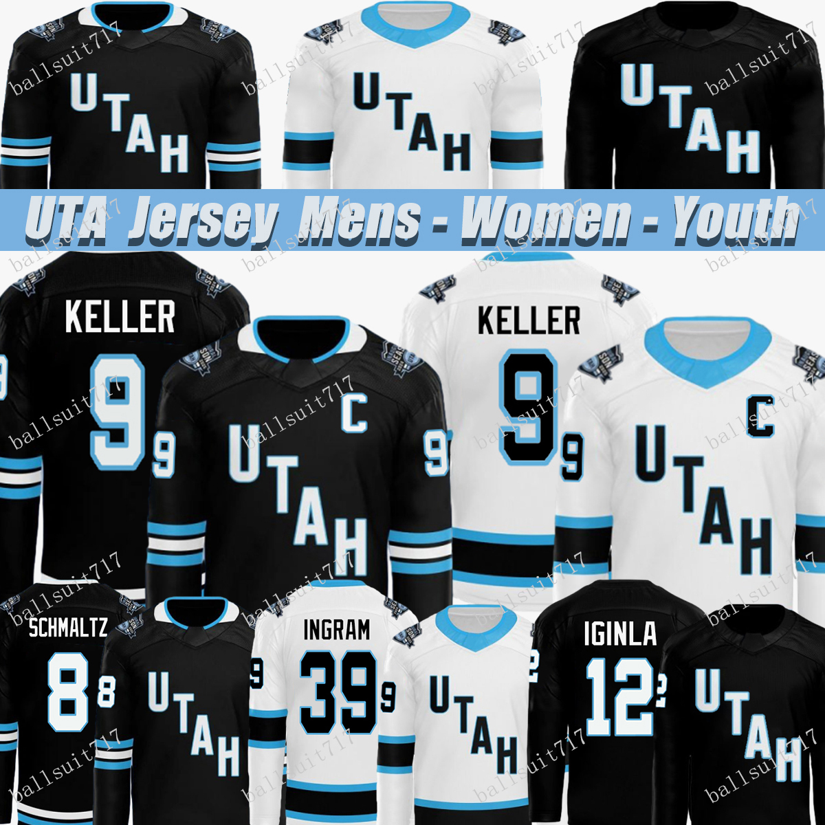 2024-25 Seaon utah hockey club Hockey Jerey Clayton Keller Cooley Schmaltz Guenther Barrett Hayton Sergachev Ingram Keelring Lawon Croue Tij Iginla