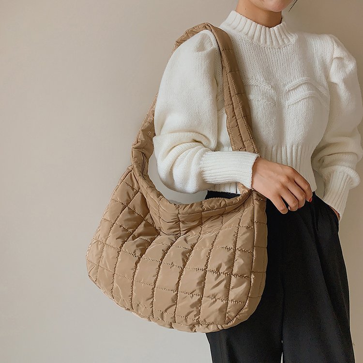 Women Crossbody Bag Shoulder Bag Large Capacity Fashionable Versatile Casual Style Brown Free shipping