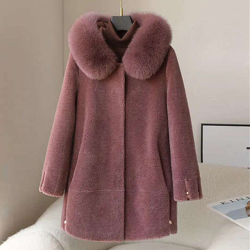 Women's Sheep Shearling Coats for Women 2024 Winter Clothing Hooded Solid Real Fur Coat Female Wool Jackets Casaco Feminino E618