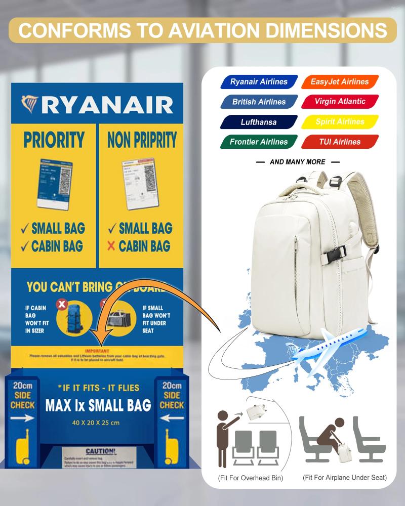 Backpack Travel For Women Men Waterproof Laptop Aire Approved Carry On Personal Item Bag Daypack Business Work 218f