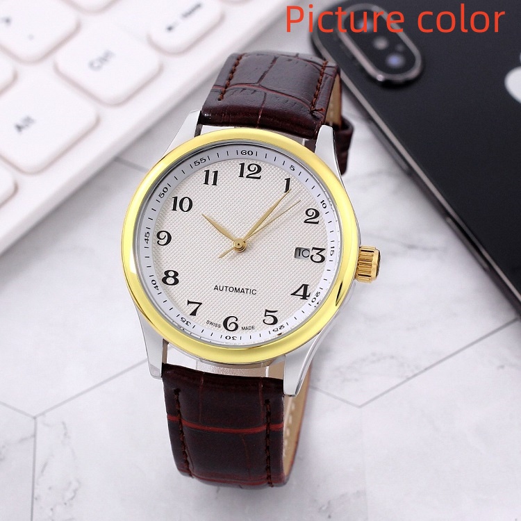 Long 2024 high quality luxury mens watches Three needle series automatic Mechanical watch designer wristwatches Top luxury brand fashion leather strap