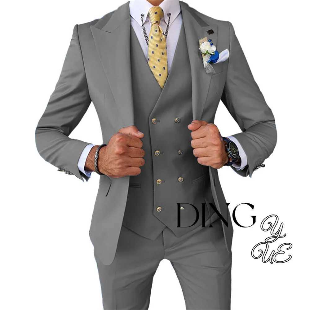 3-piece Suit for Men Wedding Ceremony Dress Party Evening Elegant Luxury Celebrity Mens Suits Slim Fit Mens Graoom Suit Set Man LX241022