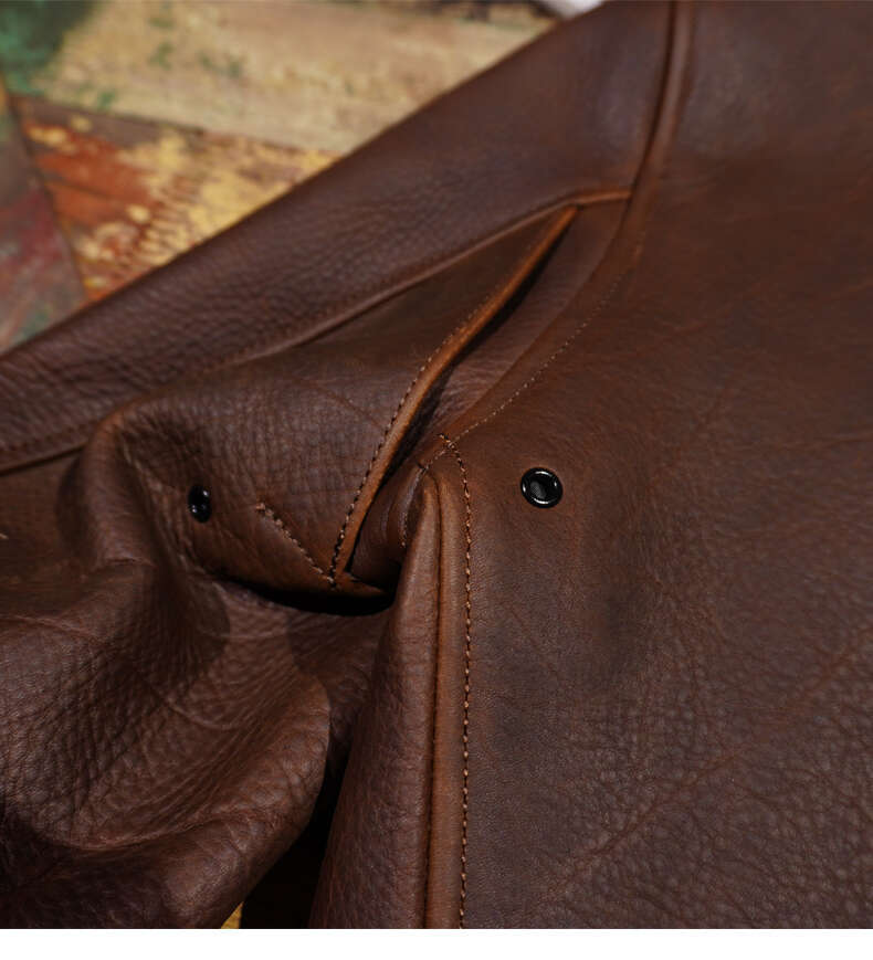 Tailor Brando 2.0Mm Full Grain Mulholland Road Heavy Batik Cowhide Men's Genuine Leather Motorcycle Jacket