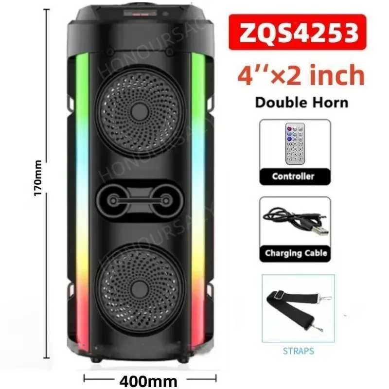 Loudspeaker box High Power Karaoke Sound Box Caixa De Som Bluetooth Speaker RGB Party Box Outdoor Portable Dual Horn Stereo Subwoofer FM/TWS/AUX Z2410