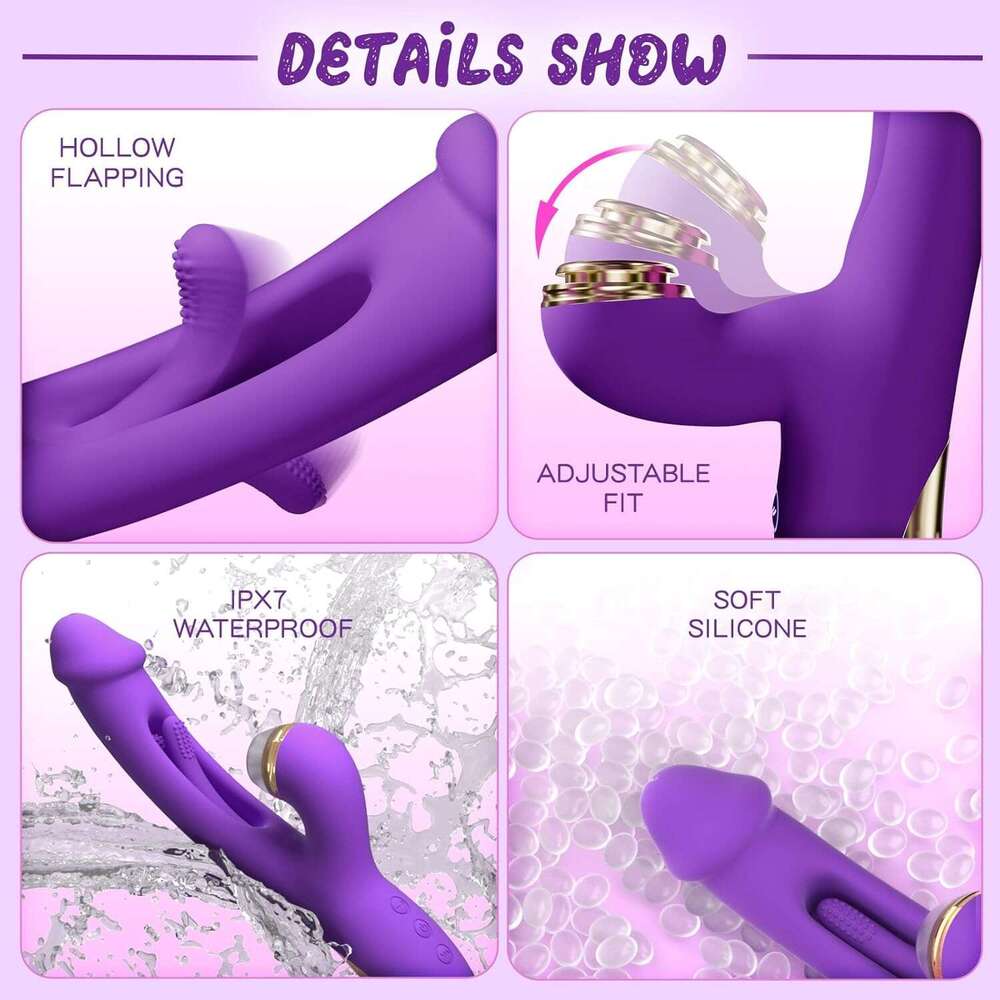 G Spot Vibrator Women Sex Toy, Female Sex Toys Dildo Vibrators with 7 Vibrating & Flapping Patterns, 7 Tapping Adult Toys for Women Dildos Clitoral Vi