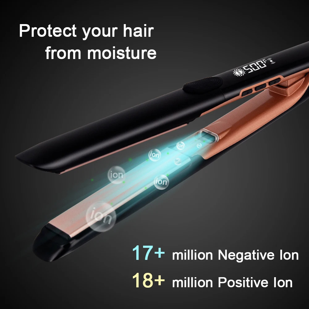 500 ° F straightener with vibrating plasma straightening iron 260 ° C ceramic coated plate professional salon styling tool 241021