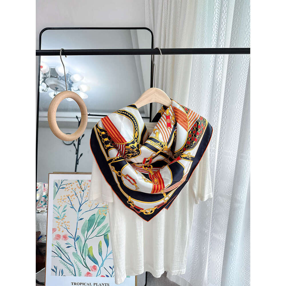 90X90 For Scarf Replica Hijab Silk Summer Women Twill Tie Capital Scarves Brands And Shawl go Accessories scarf designers