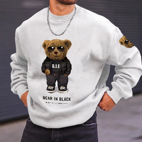 Round Neck Sweatshirt Men's 3D Printed Autumn And Winter Printed Pullover Sweatshirt