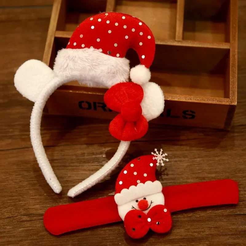 10pcs LED Light up Headband Adults Kids Headdress Santa Claus Snowman Antler Hairband Decoration Cosplay ChristmasX241022