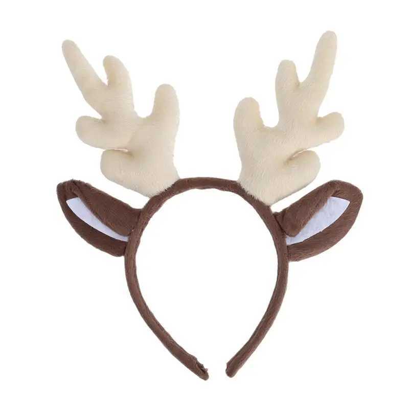 Headband Reindeer Christmas Antler Antlers Hair For Kids Xmas Headbands Deer Hoops Headwear Ears Party Decor Adults ElkX241021
