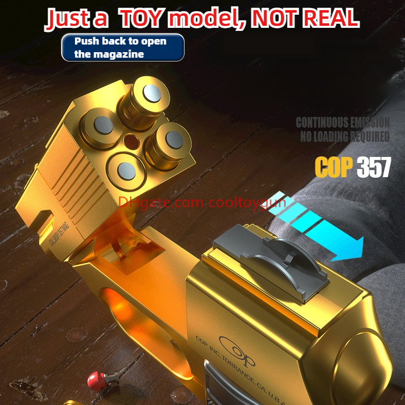 COP 357 Pistol Soft Bullet Shell Ejected Toy Guns Continuous Shooting Blaster Mini Pistola Gun For Adult Boys Birthday Gifts