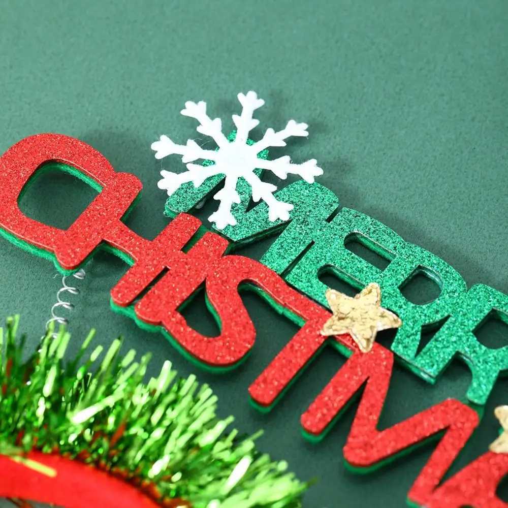 3pcs Cute Christmas Letters Headbands Non-slip Funny Christmas Hair Hoop Exquisite Wear-resistant Merry Christmas DecorationsX241022