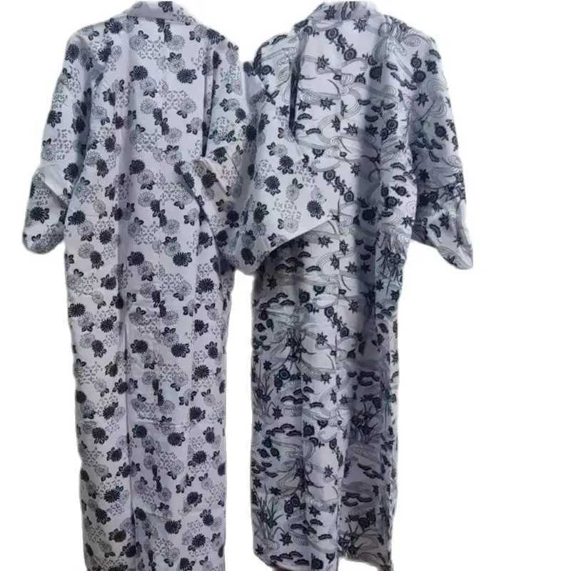 Kimono pajamas mens evening gown double-layer cotton pajamas Japanese loose home clothes loose printed pajamas W241023