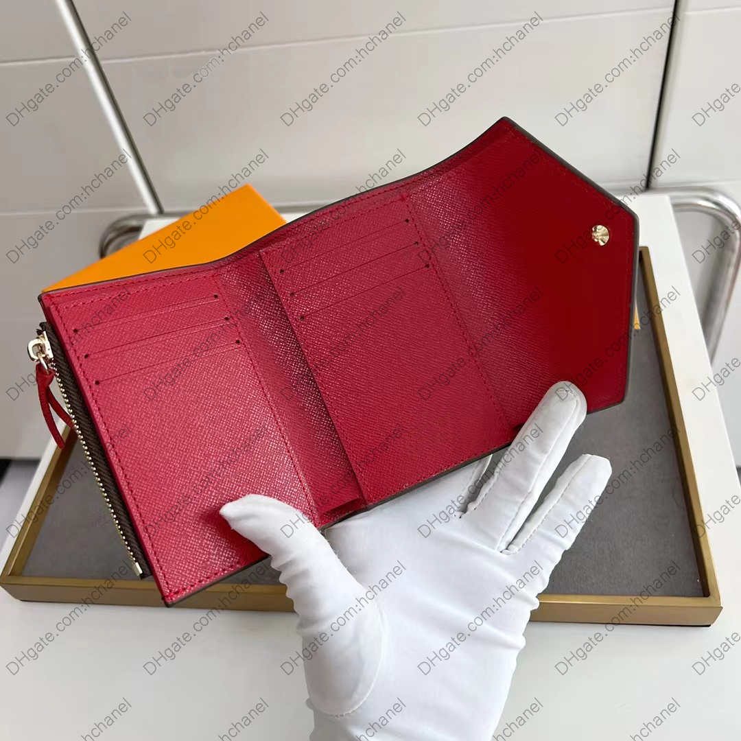 10ATop High quality Designer wallet France Paris plaid style luxury mens wallet Card Holders genuine leather cowhide texture woman Purse high-end man wallet with box