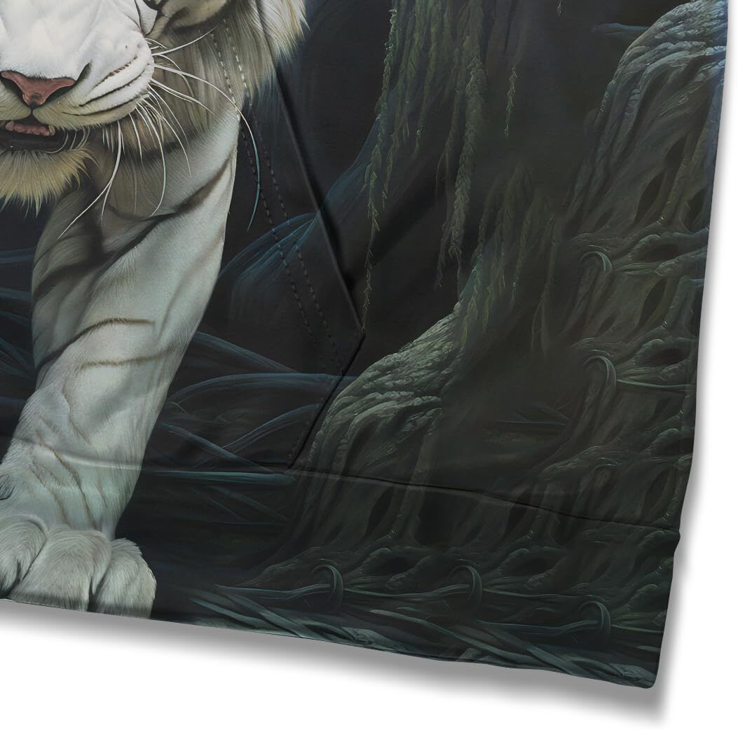 Hoodie for Mens Womens Vintage 3D Printing White Tiger Cool Graphic Sweatshirts Pullover Trippy Animal Totem Hoodies Hooded Graphic Hoodies sweatshirt