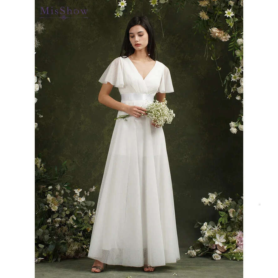 Ivory Bridesmaid Boho Summer Dresses Long Maxi Deep V Neck A E Wedding Guest Wear Maid Of Honor Gowns Prom Dress