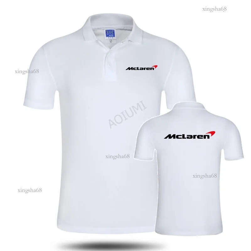 Men woman summer Business Casual Mclaren polo shirt Short Sleeve breathable solid colour polo shirt 210308