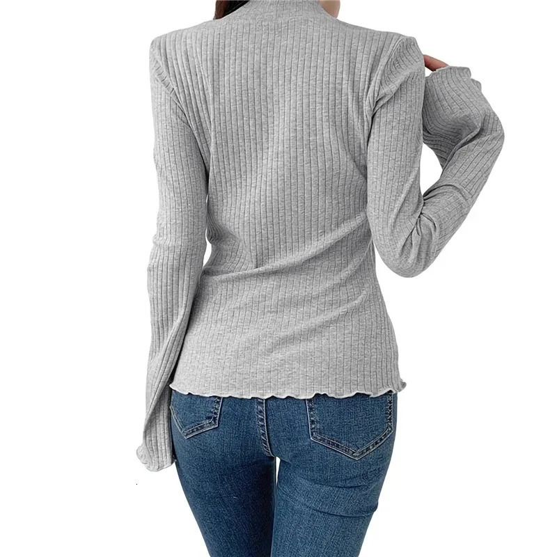 Xingqing Elegant Lady Square Collar T Shirt Kawaii Clothes Fairy Grunge Long Sleeve Ribbed Tops y2k Tees 2000s Women Streetwear 241022