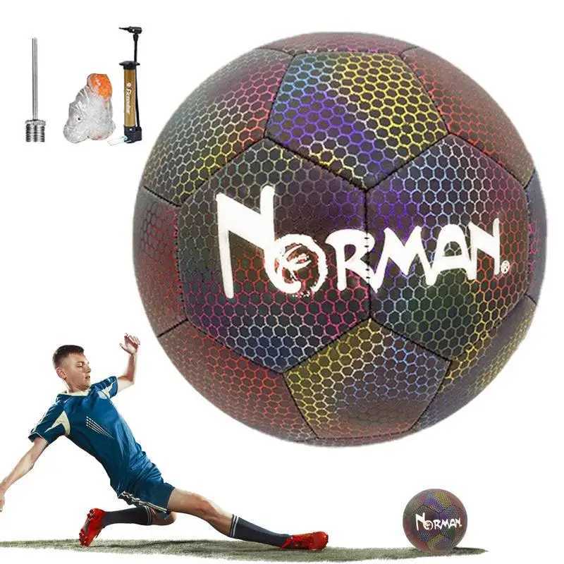 Night Time Soccer Ball Size 4/5 Luminous Night Rctive Football Bright-Glow Material Ball For Student Teenagers Outdoor TeamXJ241023
