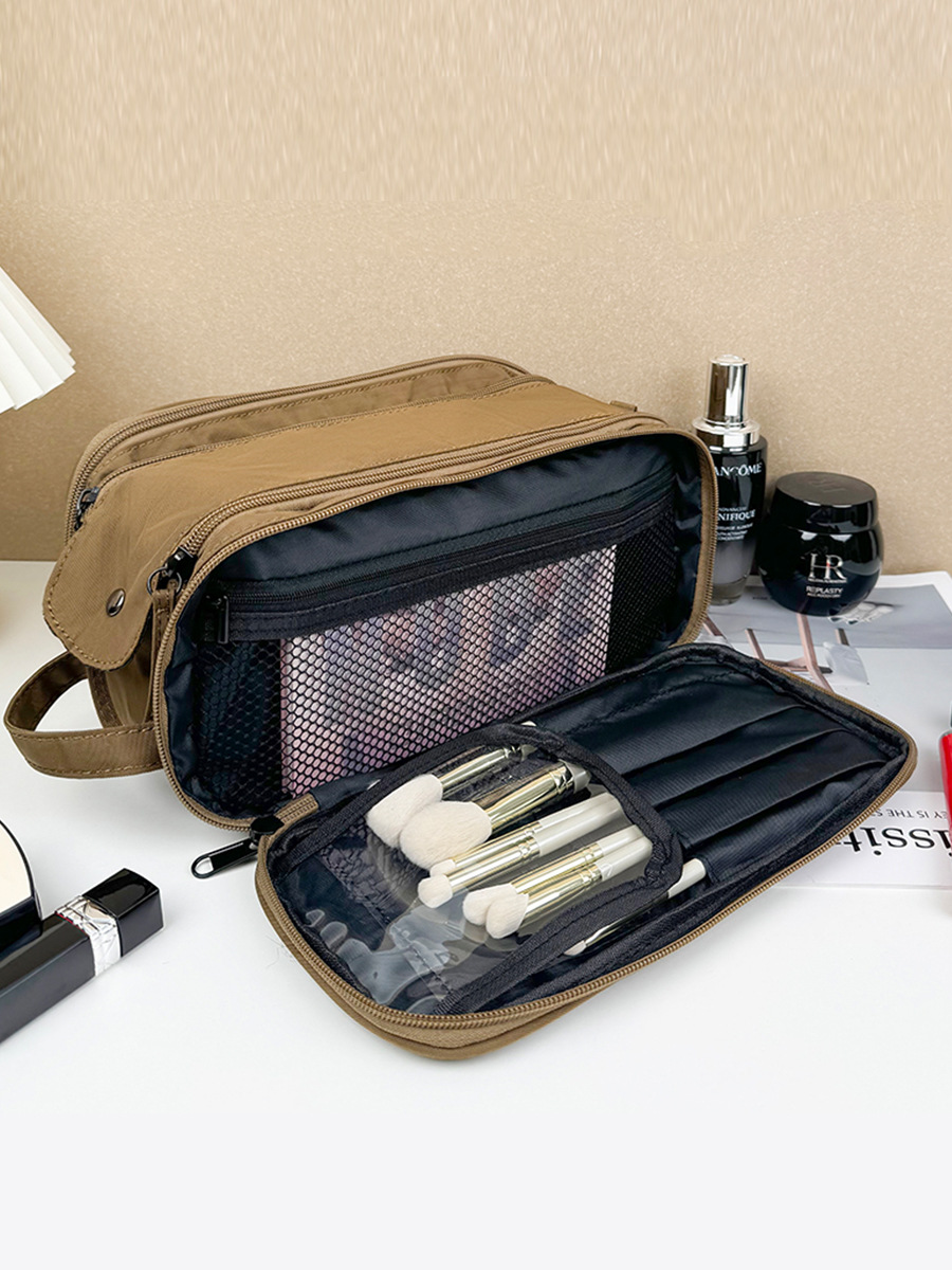 Designer Travel Makeup Bag for Women - Large Capacity, Light Cosmetic Case