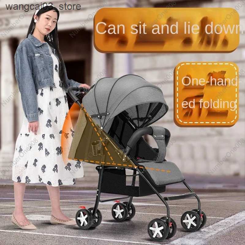 Strollers# Baby Stroller 1-3 Years Old Can Sit and Lie Down Simple Folding Ultra-light Portable Umbrella Cart Childrens Stroller L240910