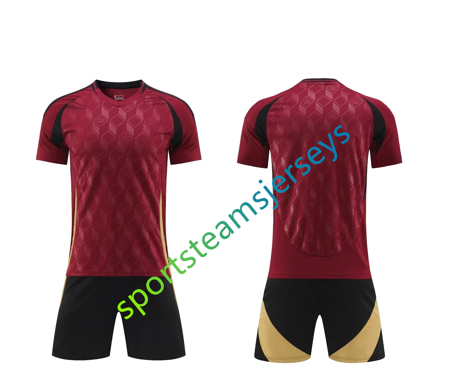 Customizable Football Jersey Set - Shorts Included for 2024 Season by Dhgate