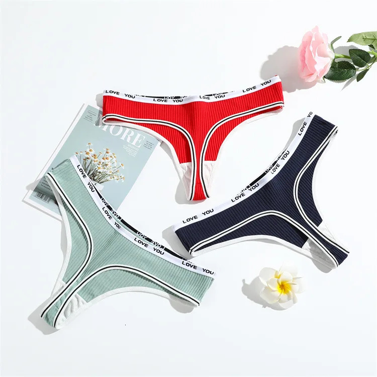 2025 New designer fashion piece of women s sexy cotton underwear sports girls underwear plus size bikini underwear women s G string
