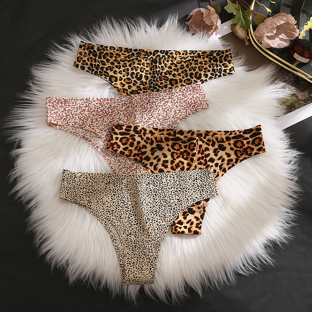 2025 New designer fashion sexy women s underwear Brazilian leopard print seamless women s underwear elastic sports temptation bikini women s gerie sof