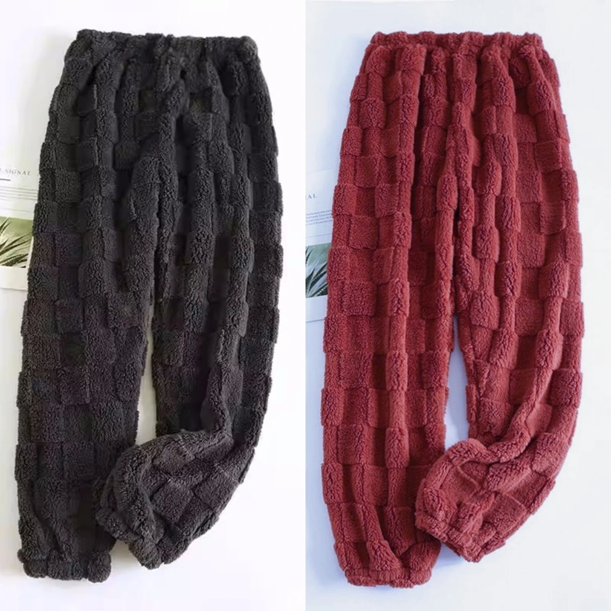 2014 autumn and winter chic plain weave O-neck zipper top loose elastic waist pants 2-piece set for womens casual warmth and elegance 241023