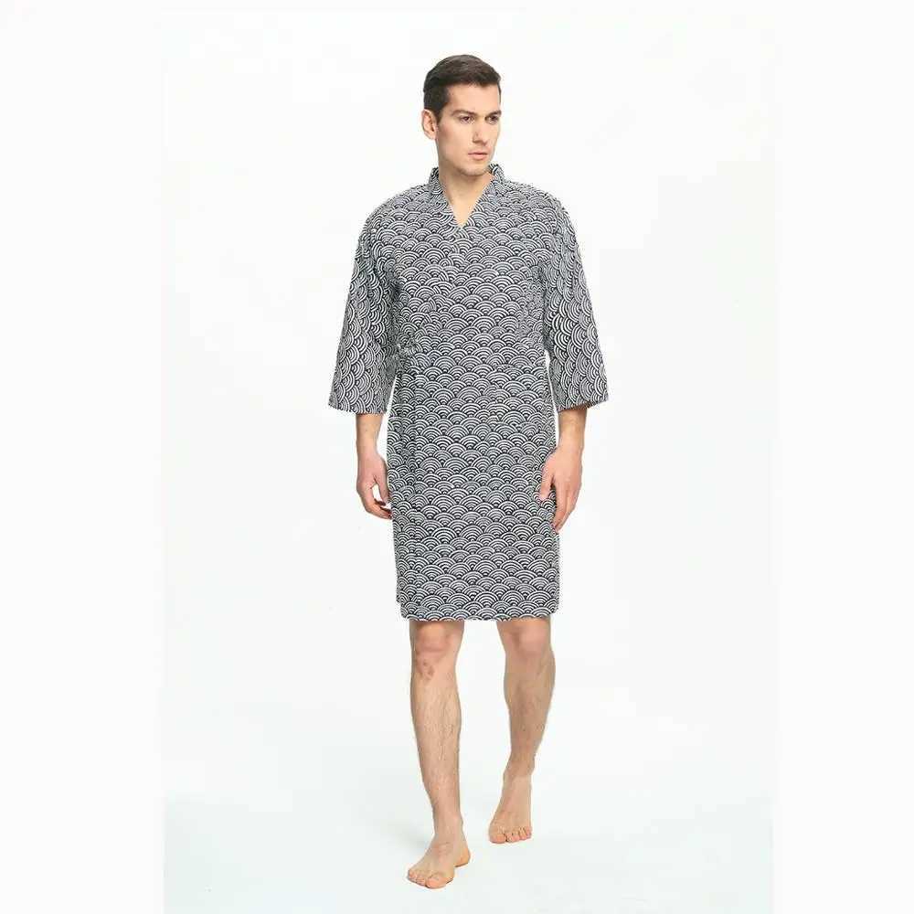 100% pure cotton casual spinning mens kimono summer Ele comfortable Yukata home textile mens clothing mens clothing W241023