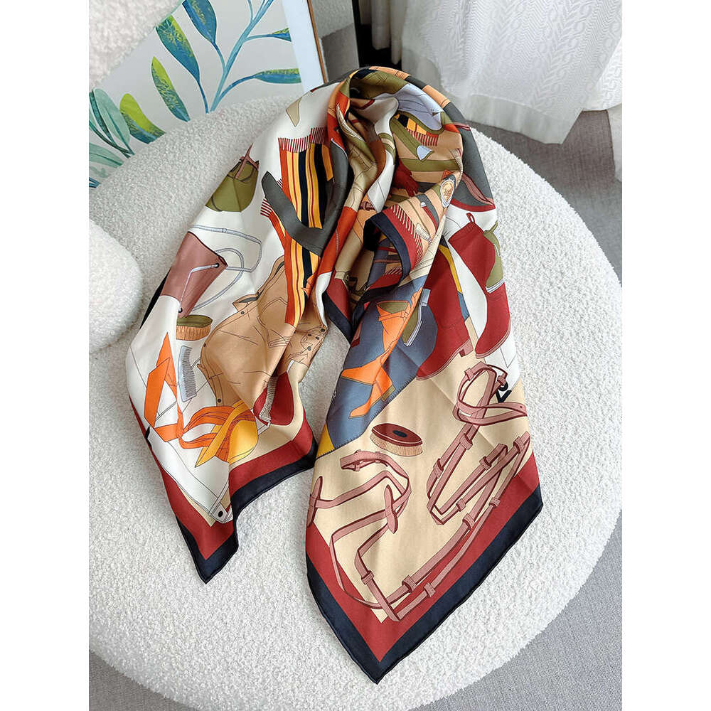 warm ece silk Sil designers scarvesreal Neckerchief 90 go nice Cape Scarf Womens scarf classic Shawl 100% Mulber